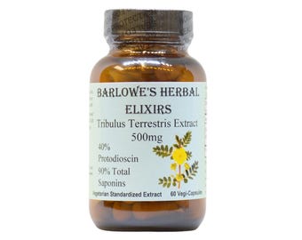 Tribulus Terrestris (40 % de protodioscina), 60 cápsulas vegetales, sin estearato, ¡envase de vidrio! Máxima calidad y potencia. BarlowesHerbalElixirs