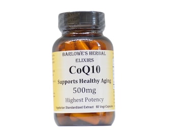 CoQ10 | CoEnzyme Q10 | 500 mg Per Capsule | Glass Bottle | Stearate Free