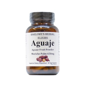 Cápsulas de Aguaje en Polvo – 60 Cápsulas Veganas Superalimento, Sin Estearatos, Envasadas en Vidrio / Suplemento Natural para la Salud imagen 1