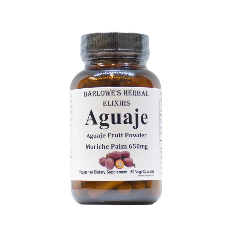 Cápsulas de Aguaje en Polvo – 60 Cápsulas Veganas Superalimento, Sin Estearatos, Envasadas en Vidrio / Suplemento Natural para la Salud imagen 1