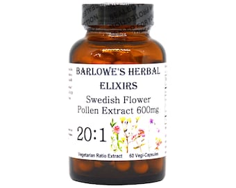 Swedish Flower Pollen Extract 20:1 - HEALTHY PROSTATE - Glass Bottle! Highest Quality & Potency. BarlowesHerbalElixirs