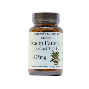 Kacip Fatimah 100:1 Extract, 60 (425mg)Vegi-Caps - Stearate Free, Bottled in Glass!