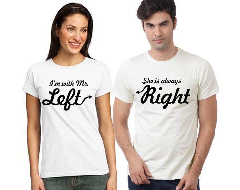 Mr Left Mrs Right Couple t shirts Matching shirts Gifts image 0.