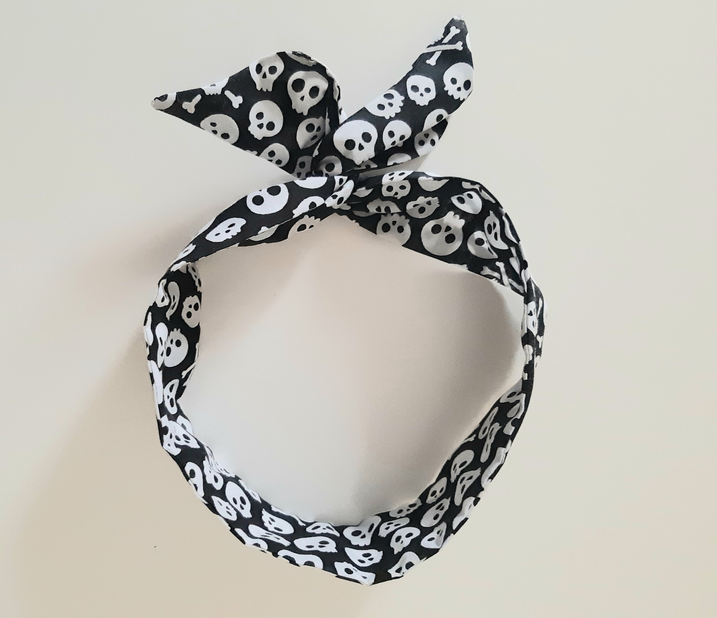 Schädel verstellbarer Draht Bandana | Etsy