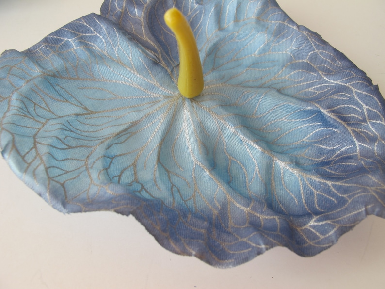 10 Soft Blue Anthurium Silk Anthurium Jumbo Artificial Flowers Etsy UK