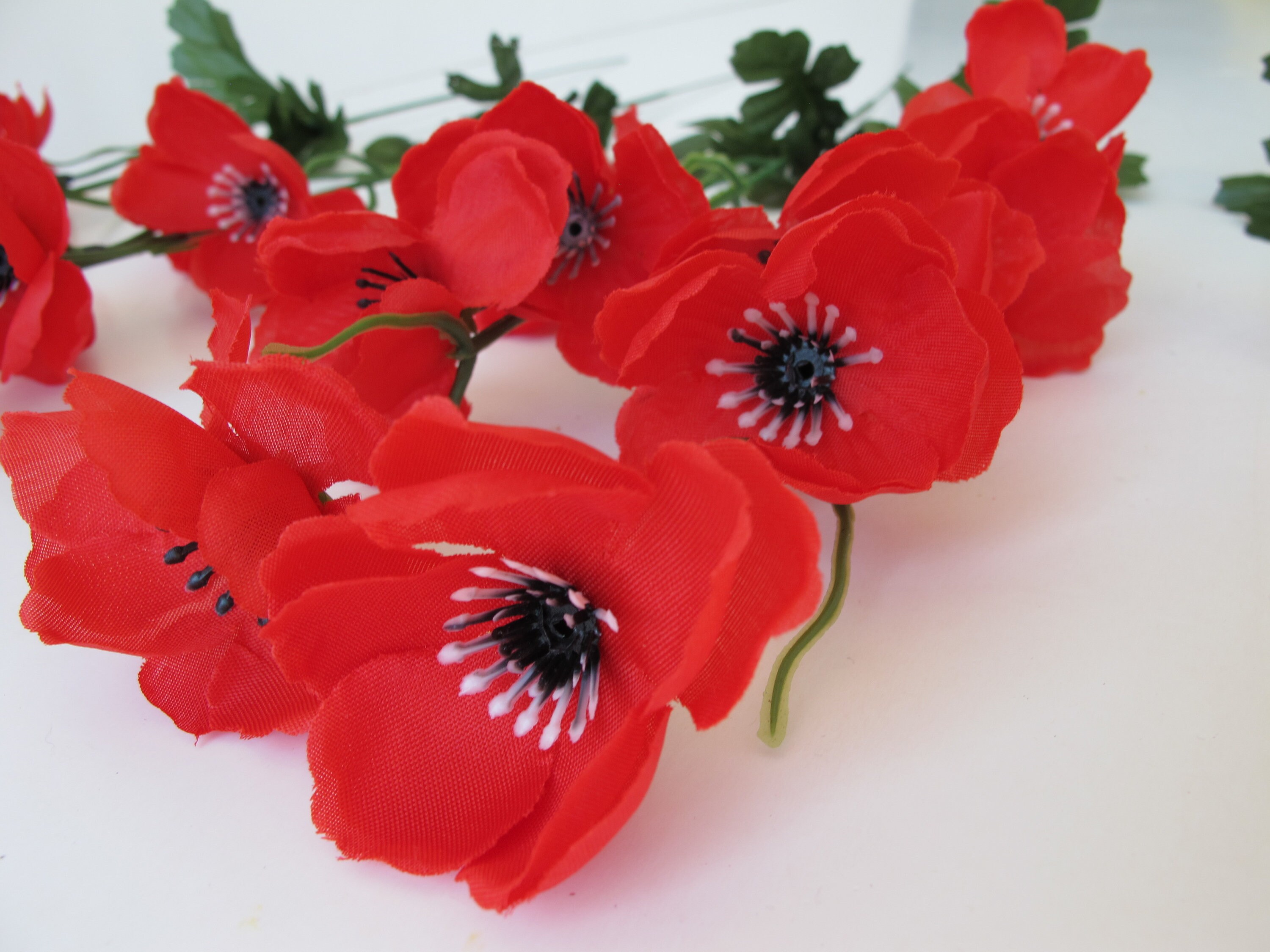GRAND SALE 25 Poppies Artificial Flowers Silk Poppy Branches Etsy