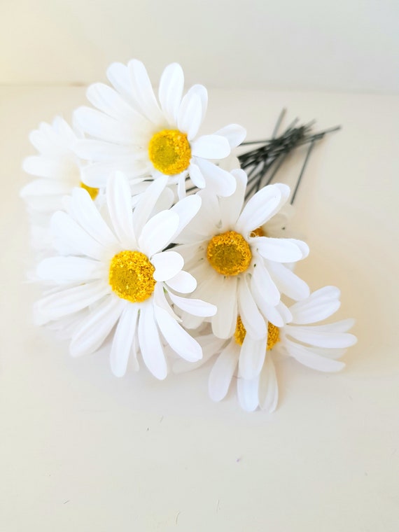 6 pcs 8 wide artificial Daisy Flowers for Wall Backdrop