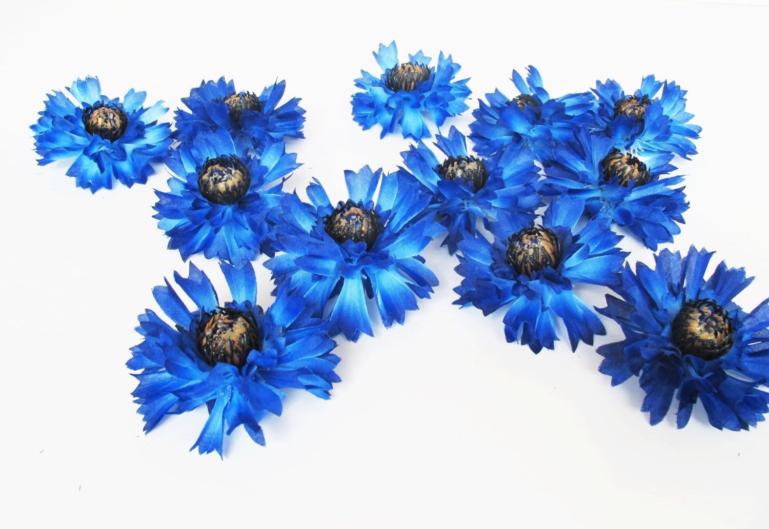 Blue Fake Flowers 
