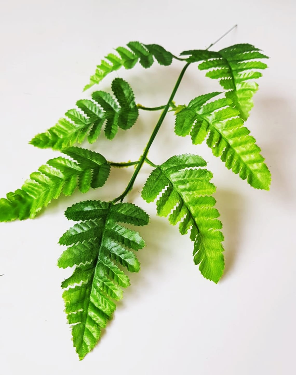 10 Green Artificial Fern Leaves Silk Green Leaves Silk Etsy