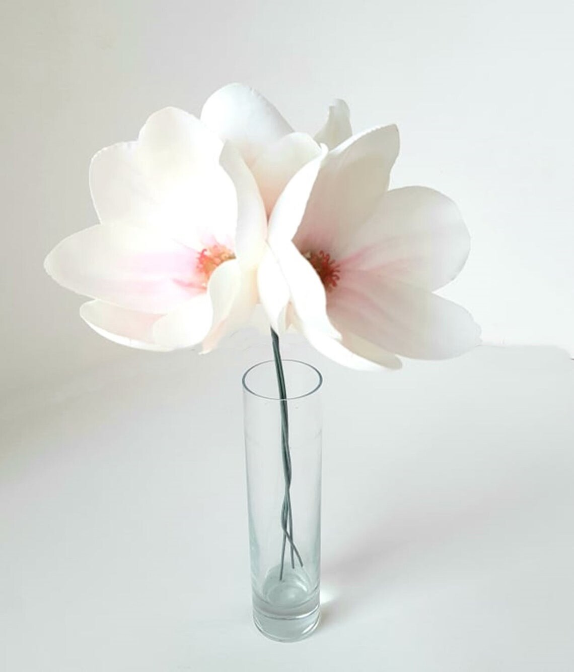 10 Silk Magnolias Artificial Flowers Magnolia Flower Big White Etsy