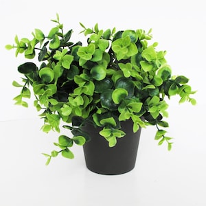 Artificial Boxwood In Pot Hight Quality Supply Green White Simulation Plant Sculpture Planter Vase Composition Home Decor Craft Indoor Gift