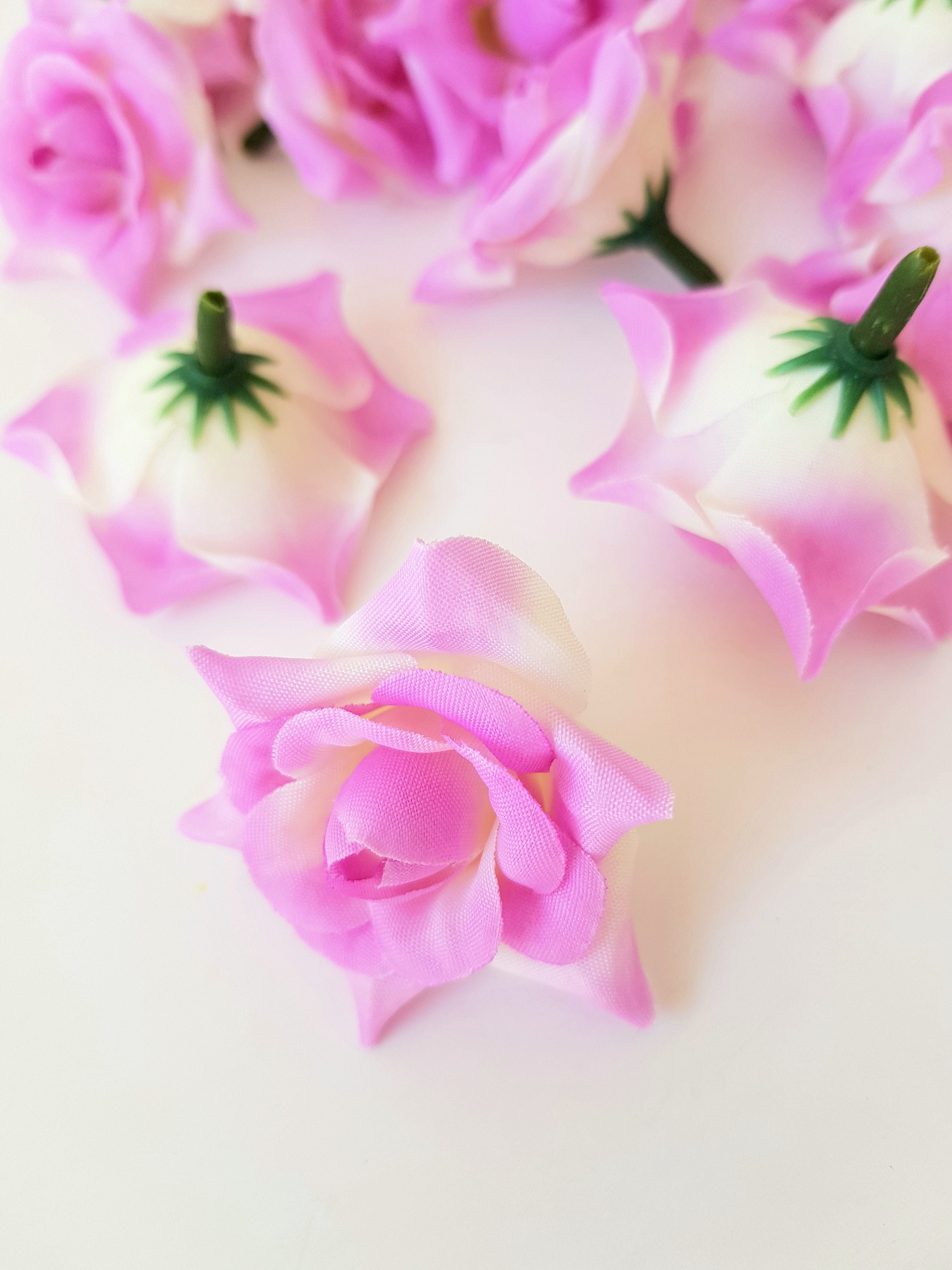 50 Mini Soft Purple Roses Very Beautiful Silk Rose DIY Crafts Etsy