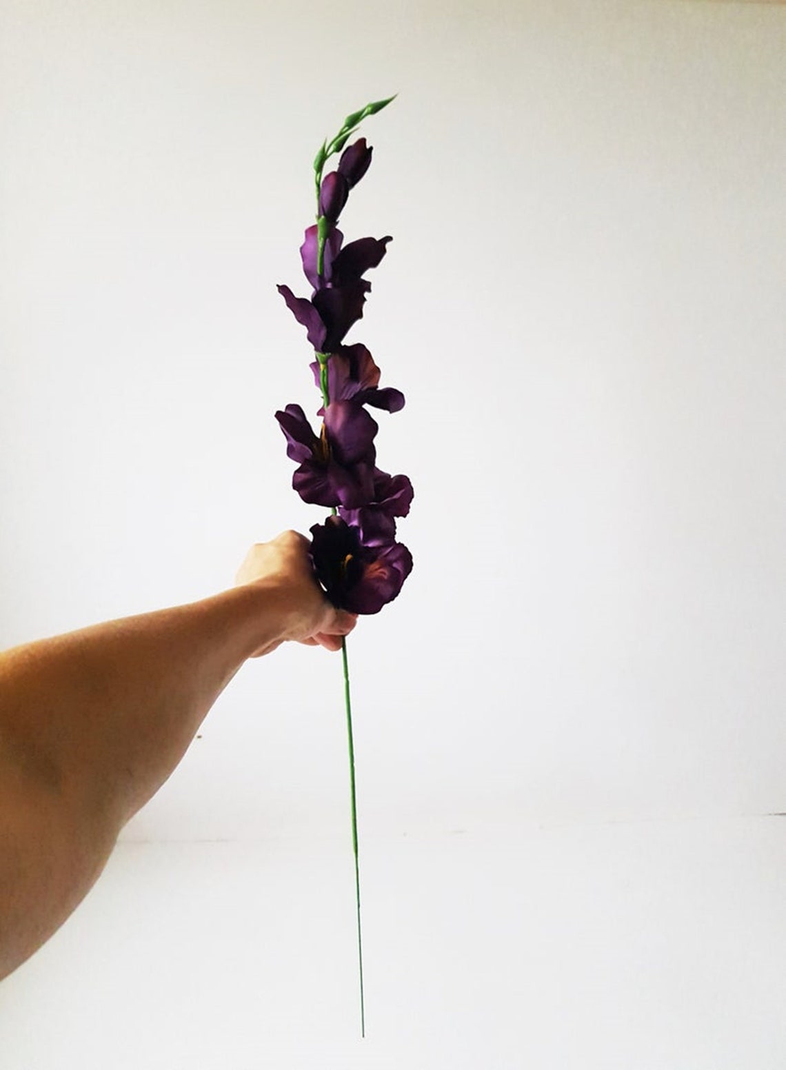 6 Purple Silk Gladiolus 27.5 Artificial Flowers Gladiola Etsy