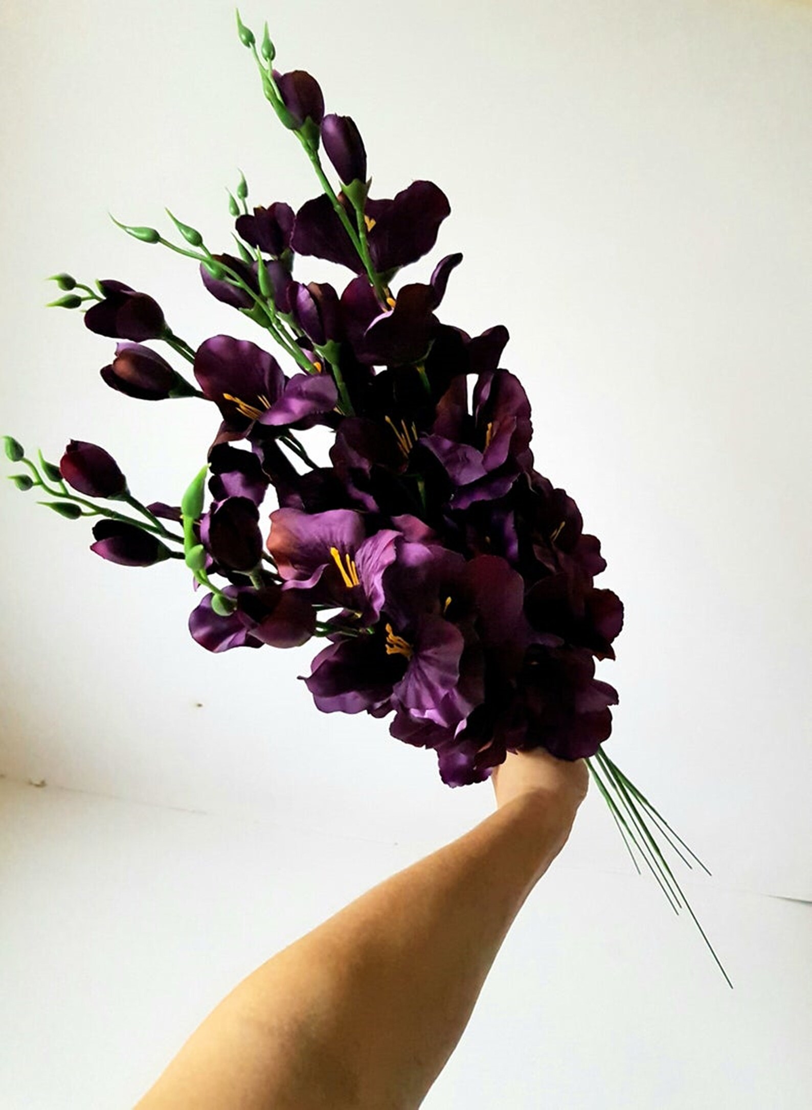 6 Purple Silk Gladiolus 27.5 Artificial Flowers Gladiola Etsy