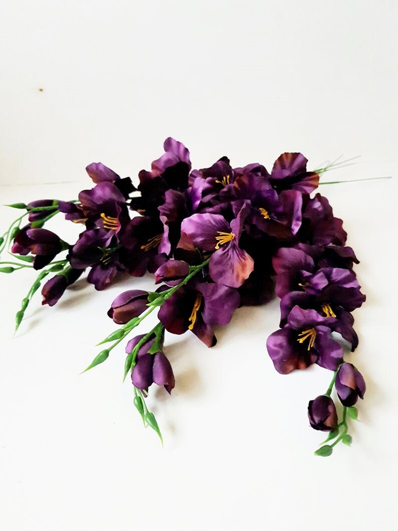 6 Purple Silk Gladiolus 27.5 Artificial Flowers Gladiola Etsy