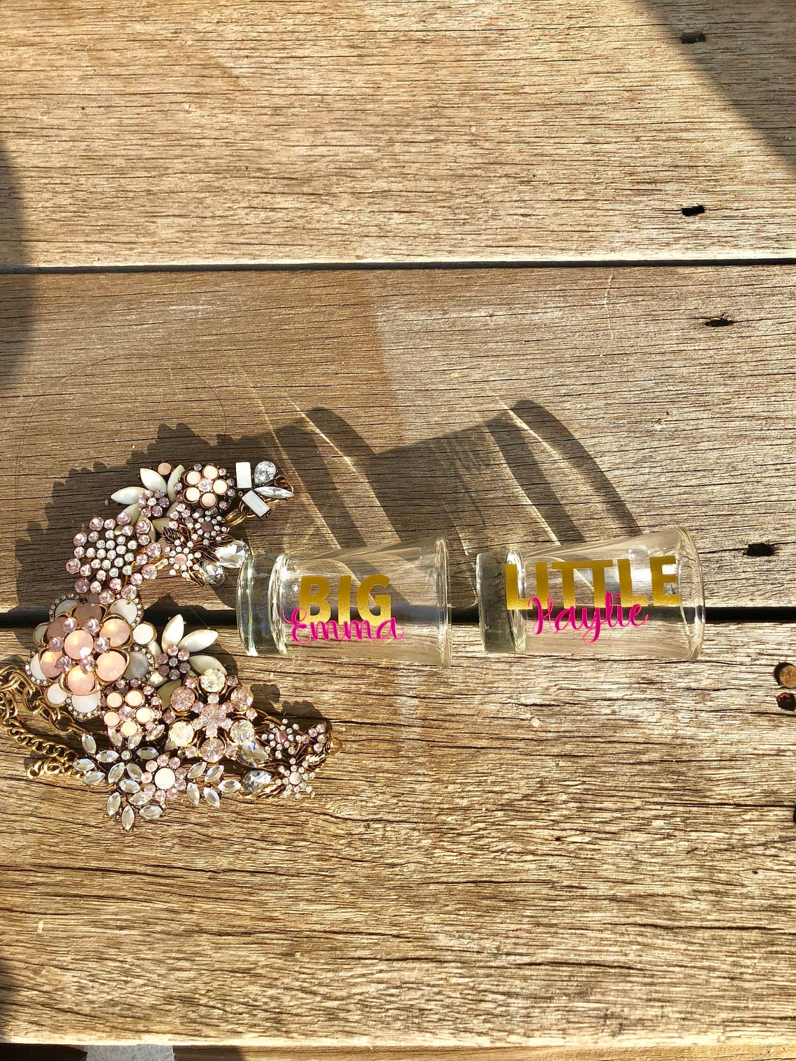 2 Personalized Big Little Shot Glasses SET OF 2Sorority Shot Etsy