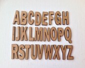 Laser cut alphabet letter embellishment x10