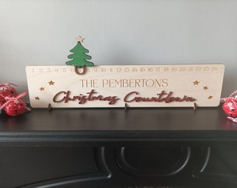 Christmas Tree Slider Christmas Countdown - Advent Calendar - Personalised