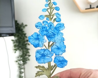 Laser Cut Delphinium Flower - July - Birth Month Flower Gift