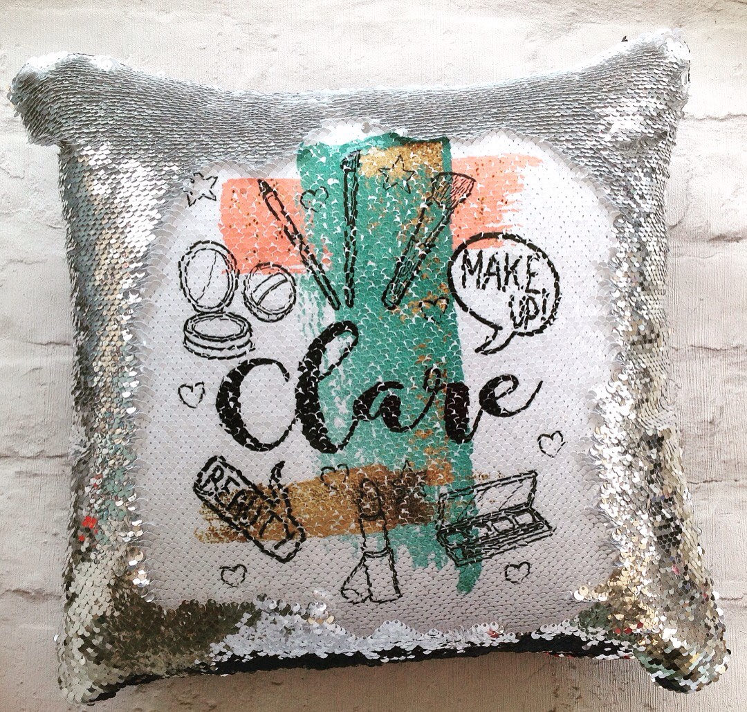 sensory sequin pillow