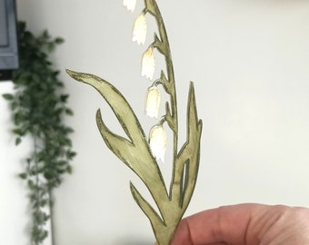 Laser Cut Lily Of The Valley Flower - May - Birth Month Flower Gift