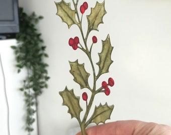 Laser Cut Holly Flower - December - Birth Month Flower Gift