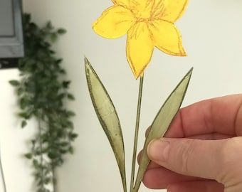 Laser Cut Daffodil Flower - March - Birth Month Flower Gift