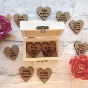 Reasons why you are my bestie.... personalised keepsake chest and wood hearts best friend gift valentines Bild 6