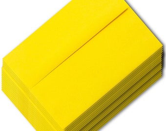 Bright Sun Yellow A6 70lb Envelopes 4-3/4 x 6-1/2 for up to 4-1/2 x 6-1/4 Invitations Greeting Card Announcements Wedding Photo Shower