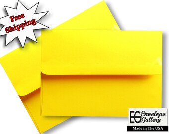 yellow 5x7 envelopes etsy