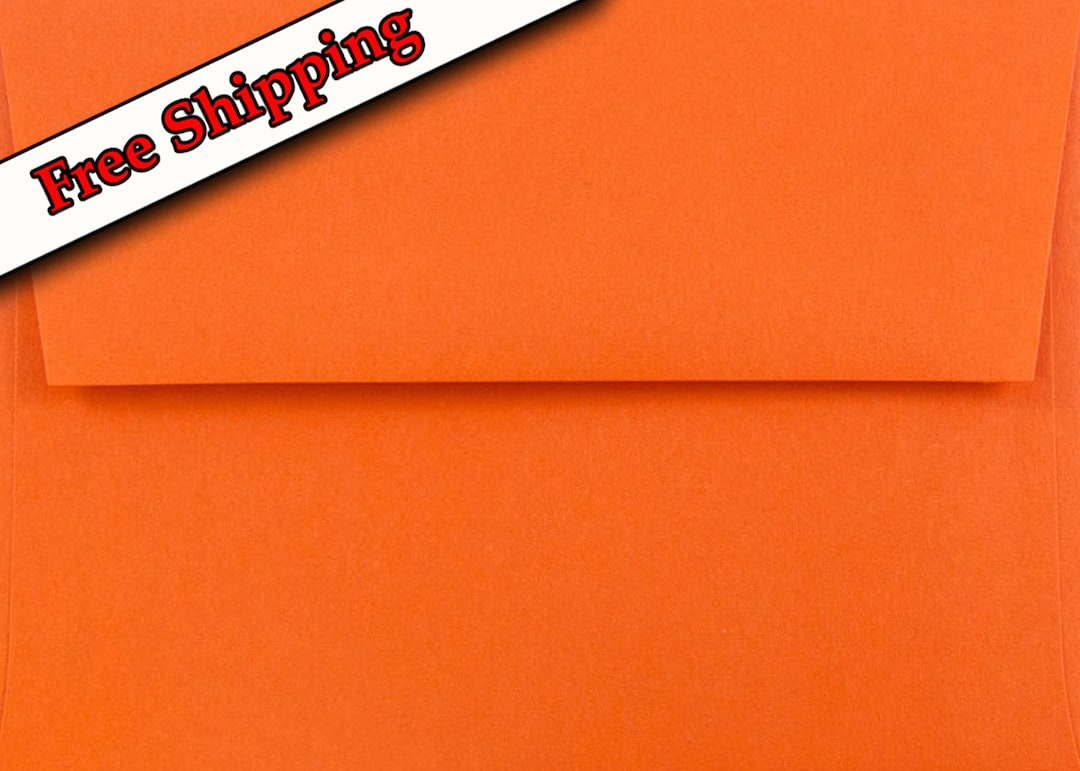 Pumpkin Orange 50 Pack 70lb Envelopes for Greeting Cards Invitations