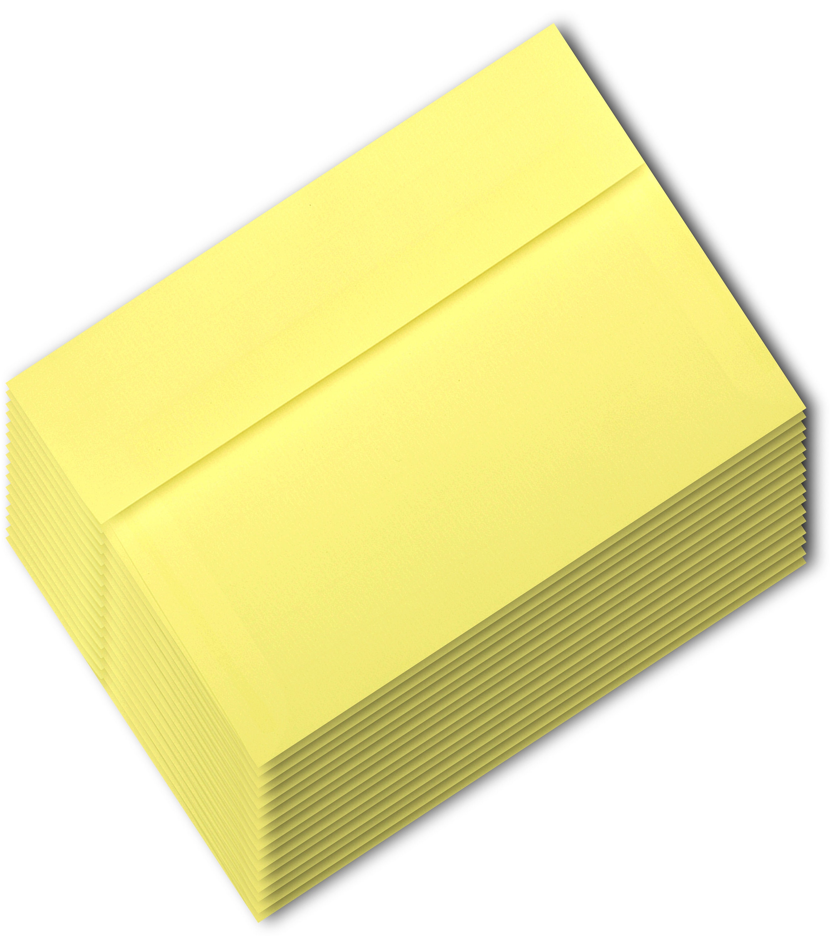 Canary Yellow Pastel 100 Boxed A7 Envelopes for 5 x 7 Invitations Announcements Communions from The Envelope Gallery