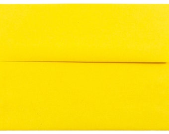 Bright Sun Yellow 100 70lb Envelopes for Greeting Cards Invitations Announcements Showers Weddings Response A1 A2 A6 A7