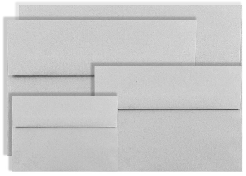 Pastel Gray 50 Boxed Envelopes for Invitations Announcements Response Greeting Cards Enclosures Showers Weddings Communions A1 A2 A6 A7 Grey