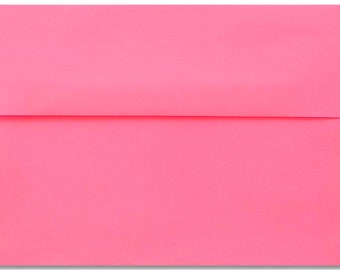 Hot Pink A6 (4-3/4 x 6-1/2) 70lb Envelopes for 4-1/2" x 6-1/4" Invitations Greeting Cards Announcements Weddings Photos Gift Shower