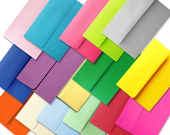 Multi Colored Envelope Assortment Boxed A7 (5-1/4 x 7-1/4) Envelopes for 5x7 Invitation Card Announcement Wedding Photo Gift Shower