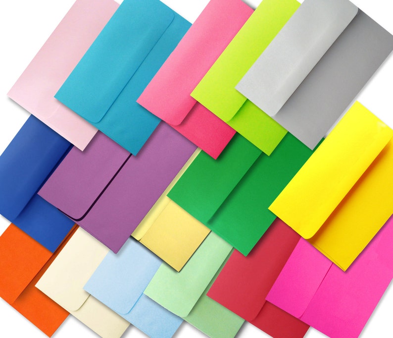 Multi Colored Envelope Assortment Boxed A7 5-1/4 X 7-1/4 - Etsy