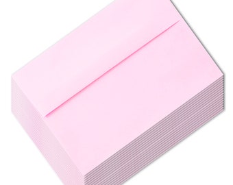 Pastel Pink 100  Envelopes for Invitations Greeting Cards Announcement Weddings Enclosures Communion Confirmation Showers A1 A2 A6 A7