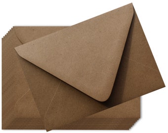 100 Boxed Kraft Grocery Bag Brown Contour Euro Flap 80lb Envelopes for Invitations  Announcements Weddings Enclosuress Showers A2 A6 A7