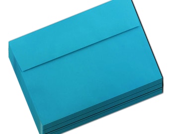 Bright Blue A7 (5-1/4 x 7-1/4) 70lb Envelopes for 5 x 7 Invitations Cards Announcements Weddings Photos Shower Communion Photo Response