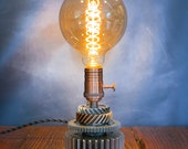 Industrial Gear Light, Edison Bulb, Global Bulb, Vintage Industrial, Vintage Light, Mechanical Light