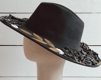 Desert Wide Brim Hat - Eye Rancher Hat - Flowers Boho Hat  display picture 1