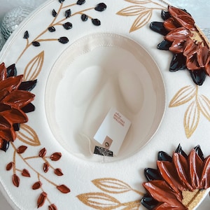 Chapeau à fleurs - Chapeau d&#39;éleveur de festival - Chapeau de rodéo - Chapeau à bord large NFR