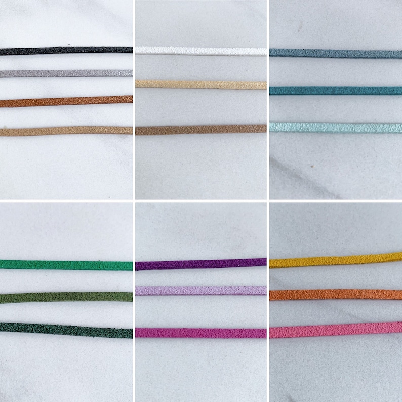 K&ouml;nnte beinhalten: Eine Sammlung d&uuml;nner, glitzernder Kordeln in verschiedenen Farben, darunter Schwarz, Silber, Bronze, Beige, Braun, Wei&szlig;, T&uuml;rkis, Hellblau, Gr&uuml;n, Olive, Dunkelgr&uuml;n, Lila, Lavendel, Rosa, Gold, Orange und Pink. Die Kordeln sind vor wei&szlig;em Hintergrund dargestellt.