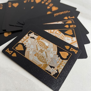 Hat Bar - Carta da gioco in oro-argento metallizzato