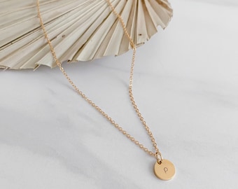 Gold Fill Chain - collier à breloques initiales | collier de charme de lettre d'or | pousser présent | bijoux en or fin | bijoux minimalistes