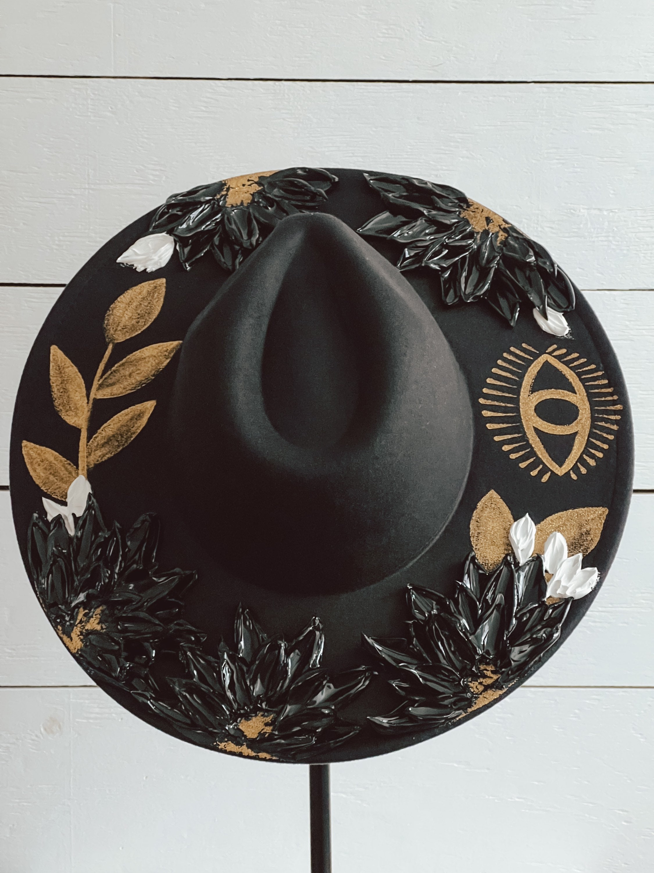 Desert Wide Brim Hat - Eye Rancher Hat - Flowers Boho Hat  display picture 1