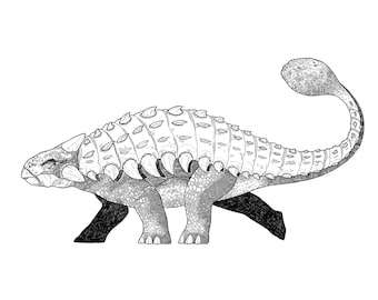 Ankylosaurus || Dinosaur || A3 - A4 - A5 print