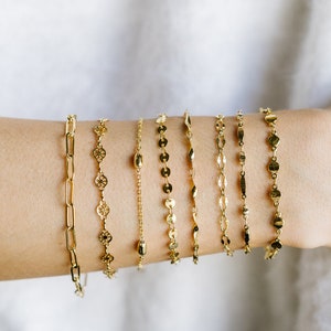 Stacking Bracelets, Choose a Bracelet, Dainty Gold Bracelet, Gold Chain Bracelet, Dainty Stacking Bracelets, Layering Bracelet, Gold Layered