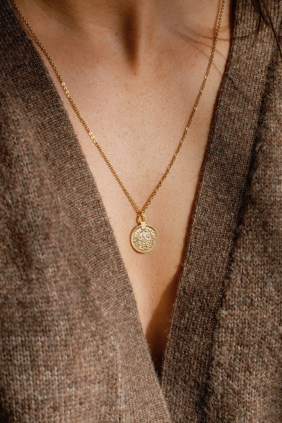 Gold Coin Necklace Ottoman Coin 